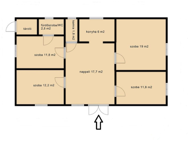 Felújítandó 4 szobás családi ház Sarkadon