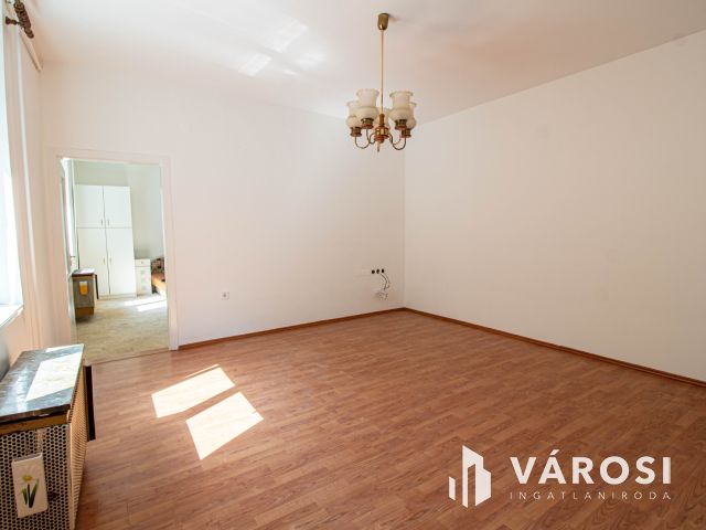 Belváros közeli udvari lakás zöld területtel, 2 garázzsal