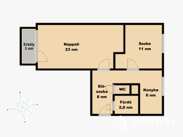 Gyorsan költözhető 2 szobás panellakás