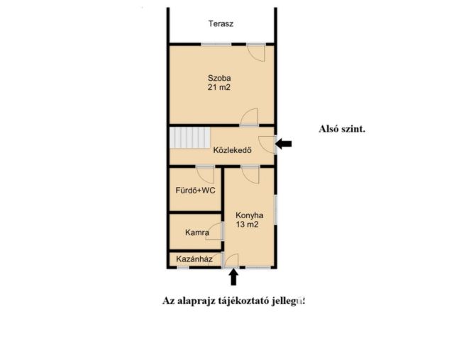 Kétszintes tégla ház, garázzsal.