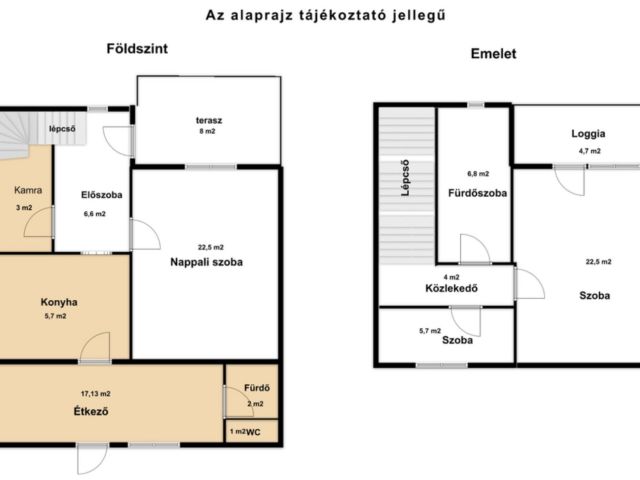 Két utcára nyíló kétszintes sorház