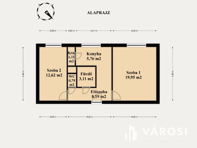 2 szobás felújítandó lakás, saját kazánnal