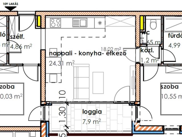 Első emeleti újépítésű lakás a Hagymatikumtól 30 méterre 4