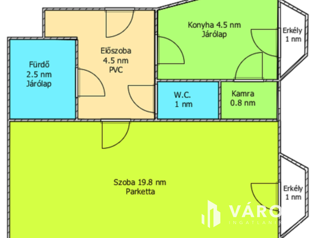 Vásártéren 1. emeleti, dupla erkélyes lakás eladó!