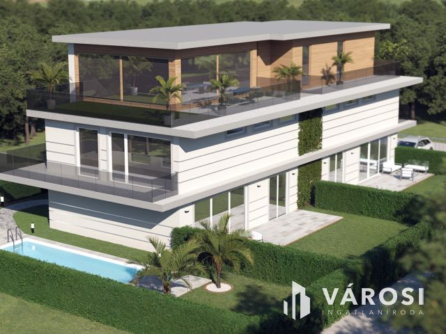 Medencés luxus penthouse lakás Sóstón eladó